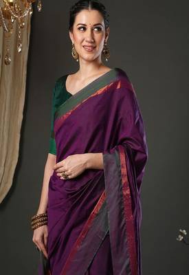 Zari taant sarees with blouse piece 1