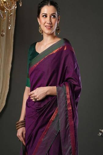 Zari taant sarees with blouse piece
