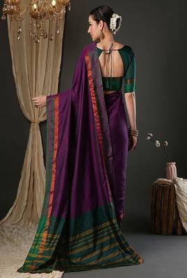 Zari taant sarees with blouse piece 4