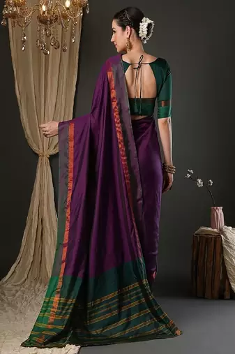 Zari taant sarees with blouse piece