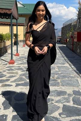 Solid ready to wear saree 1