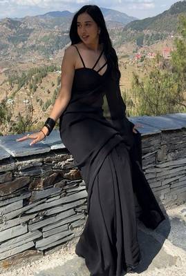 Solid ready to wear saree 2