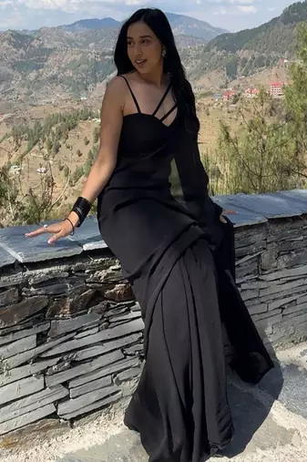Solid ready to wear saree