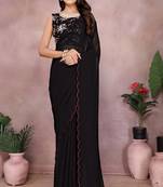 Saree with embroidered blouse piece