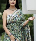 Floral pure cotton saree