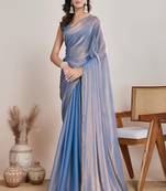 Beads and stones tissue heavy work tussar saree
