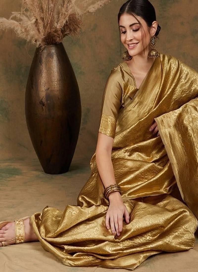 Ethnic motif woven-design banarasi saree