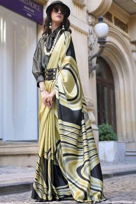 Satin fusion saree 1