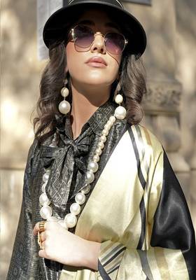 Satin fusion saree 2