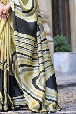 Satin fusion saree 4