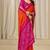 Kalini women dola silk bandhani print zari border saree