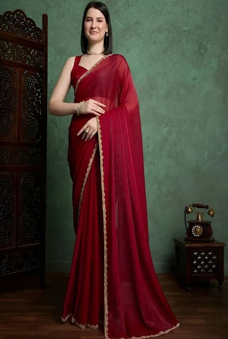 Pure chiffon saree
