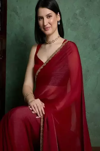 Pure chiffon saree