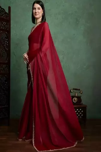 Pure chiffon saree