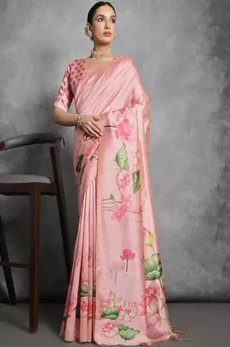 Art silk tussar saree