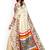 Off-white khadi silk printed khadi saree