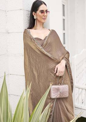 Satin ready to wear saree 4