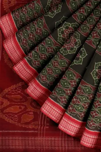 Ethnic motifs pure cotton handloom core saree