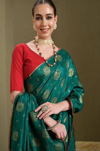 Printed saree & blouse piece