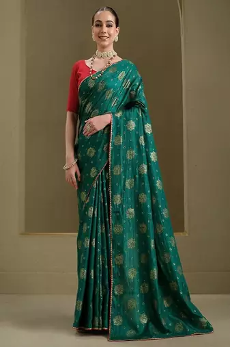 Printed saree & blouse piece