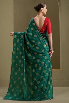 Printed saree & blouse piece 4