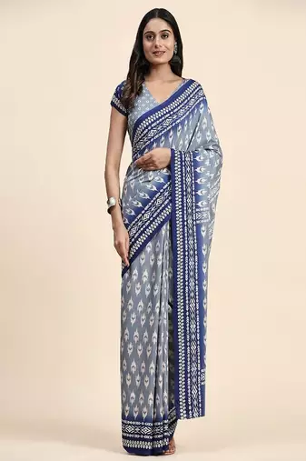 Ethnic motifs printed saree