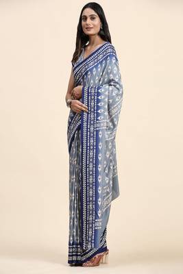 Ethnic motifs printed saree 3