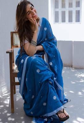 Floral pure cotton saree 1