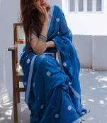 Floral pure cotton saree