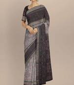 Ethnic motifs pure cotton handloom core saree