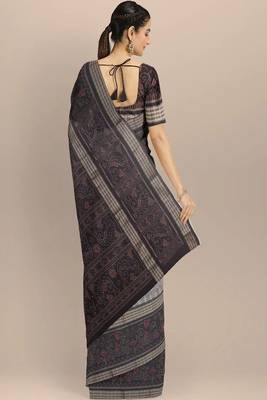 Ethnic motifs pure cotton handloom core saree 2