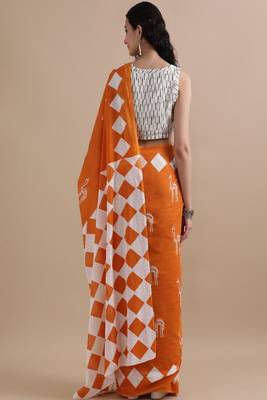 Warli pure cotton handloom ikat saree 4