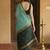 Woven blue designer banarasi cotton saree