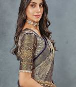 Woven design zari  dharmavaram saree