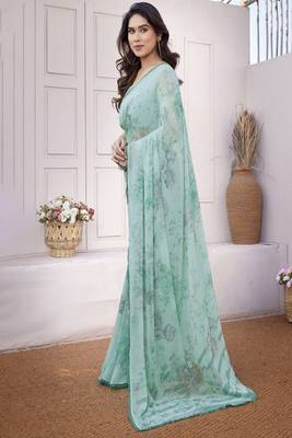 Floral printed saree 3