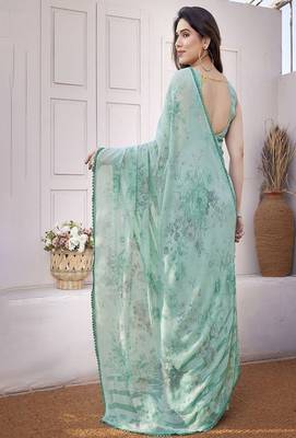 Floral printed saree 4