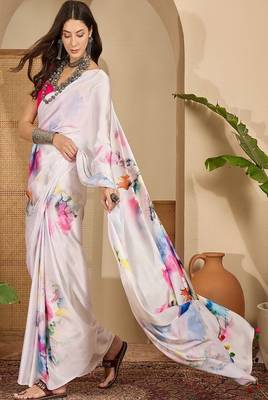 Satin designer saree 2