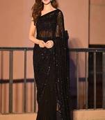 Embroidered pure georgette saree