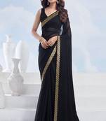 Woven design pure georgette saree