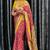 Women floral mirror work pashmina patola saree
