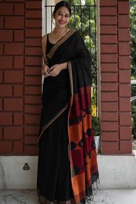 Zari linen blend handloom kota saree 2