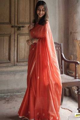 Ethnic motifs pure cotton saree 1