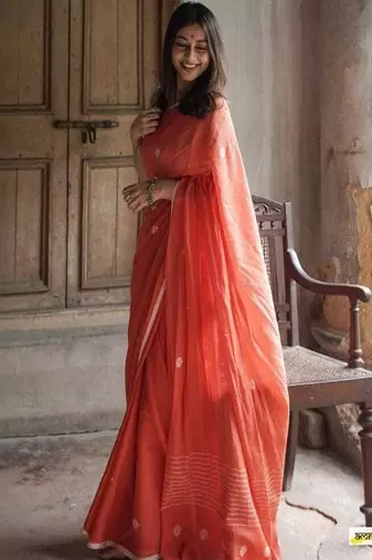 Ethnic motifs pure cotton saree