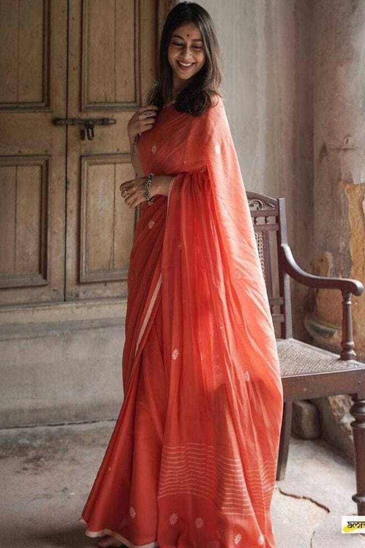 Ethnic motifs pure cotton saree