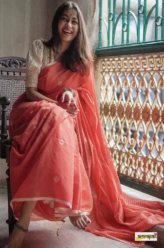 Ethnic motifs pure cotton saree