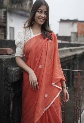 Ethnic motifs pure cotton saree 3