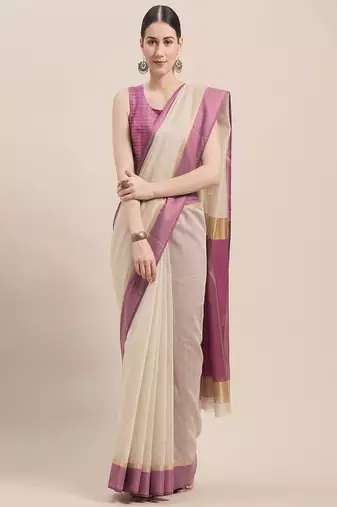 Zari pure cotton saree