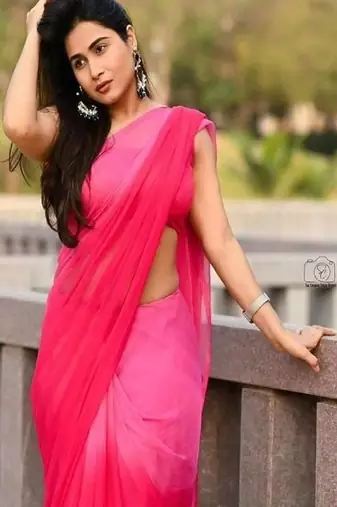 Ombre poly georgette saree