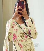 Floral printed pure georgette ready to wear saree