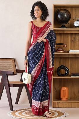 Batik ready to wear ikat saree 1